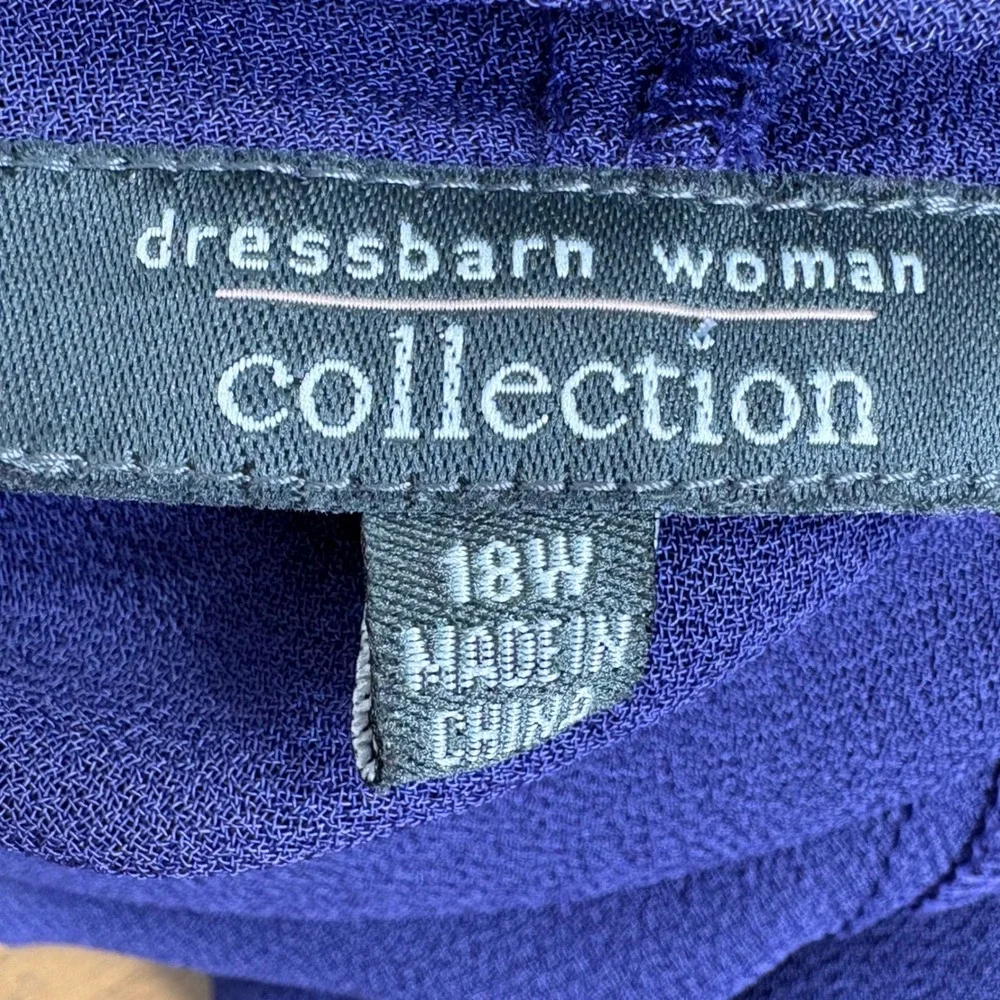 Dressbarn Woman‎ Collection 18W Purple Dress Set Embellished Jacket Chiffon